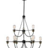9-Light 2-Tier Chandelier Home